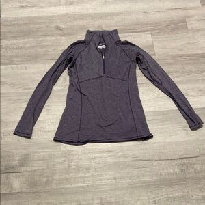 Columbia Omni-wick Long Sleeve Top - dark blue/indigo and Gray stripes